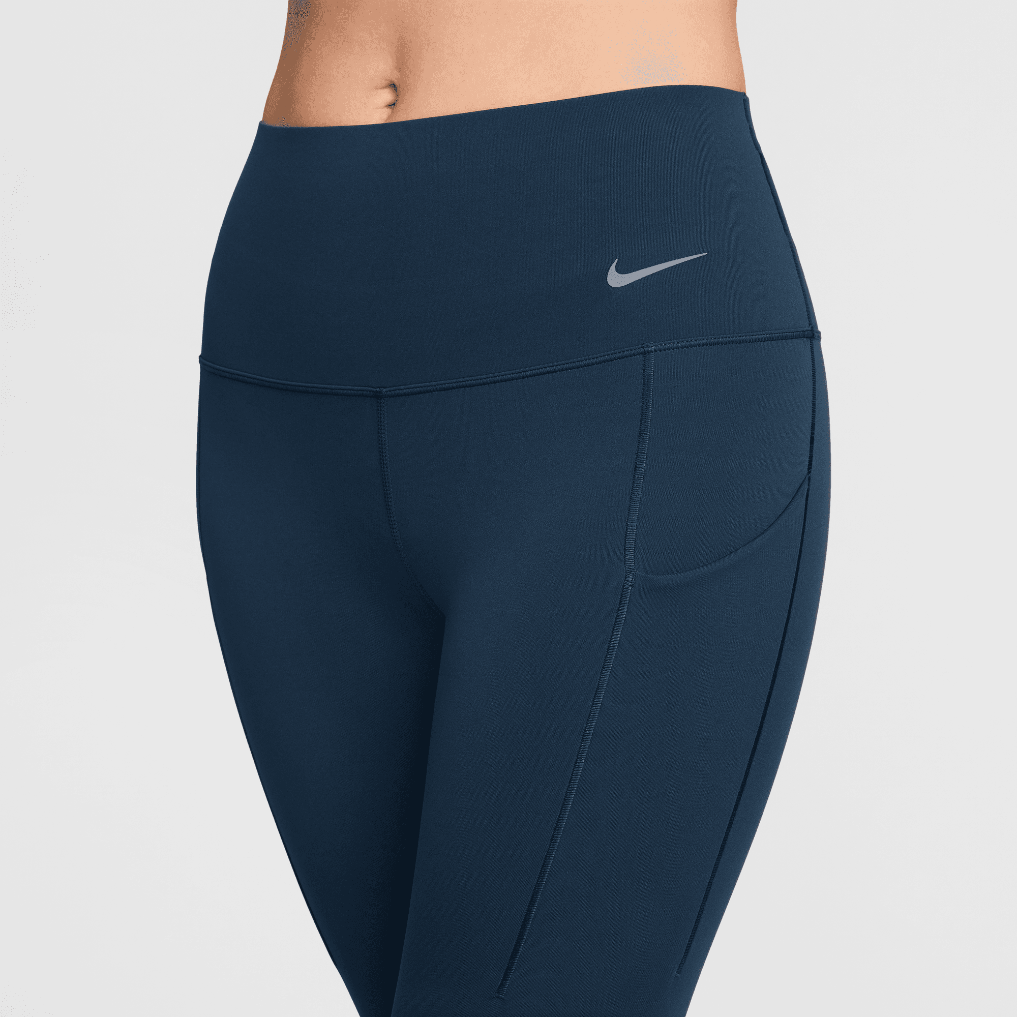 NIKE UNIVERSA WOMEN'S MEDIUM-SUPPORT HIGH-WAISTED 7/8 LEGGINGS WITH POCKETS