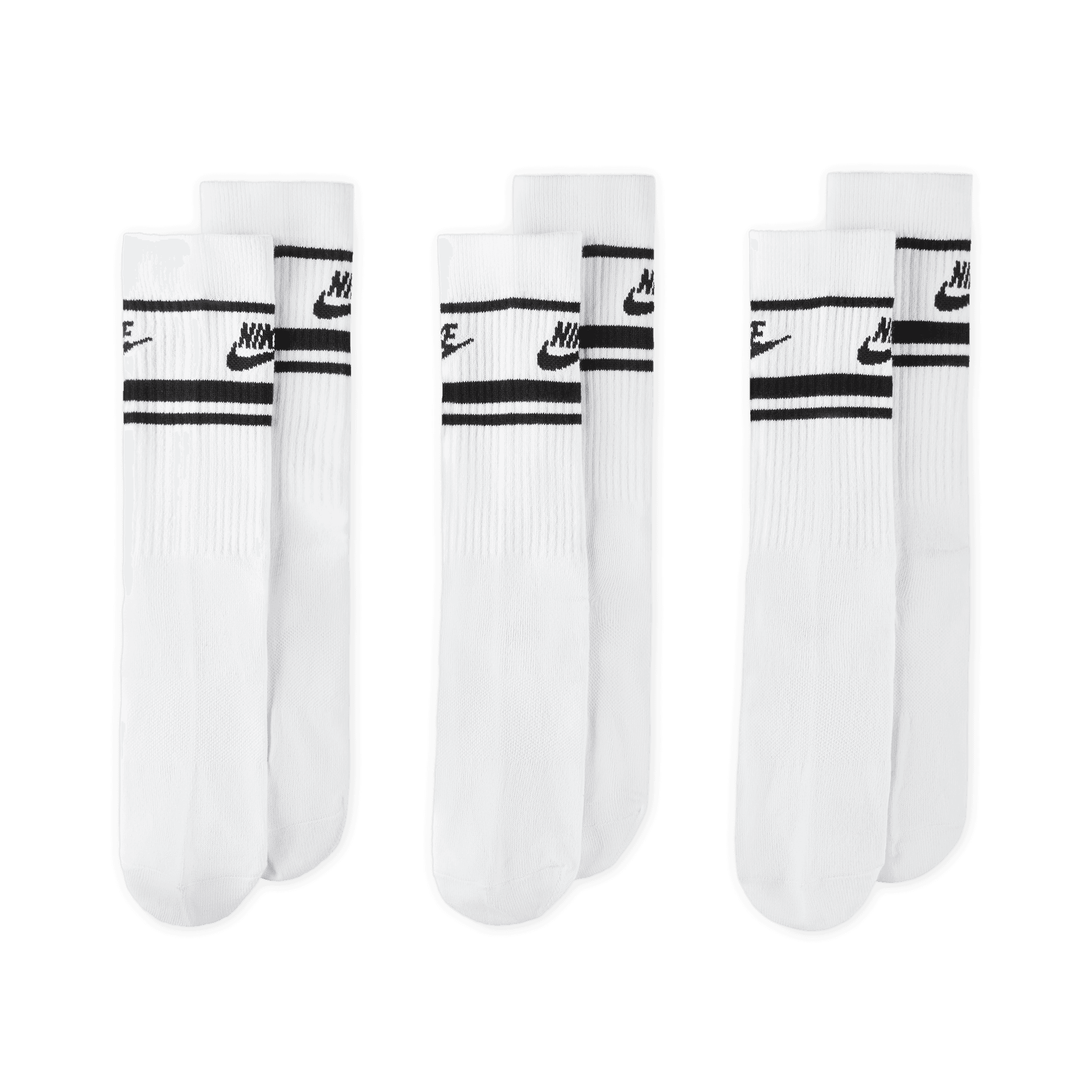 NIKE SPORTSWEAR DRI-FIT EVERYDAY ESSENTIAL CREW SOCKS (3 PAIRS)