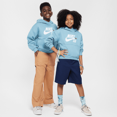 NIKE SB ICON FLEECE EASYON BIG KIDS' OVERSIZED PULLOVER HOODIE