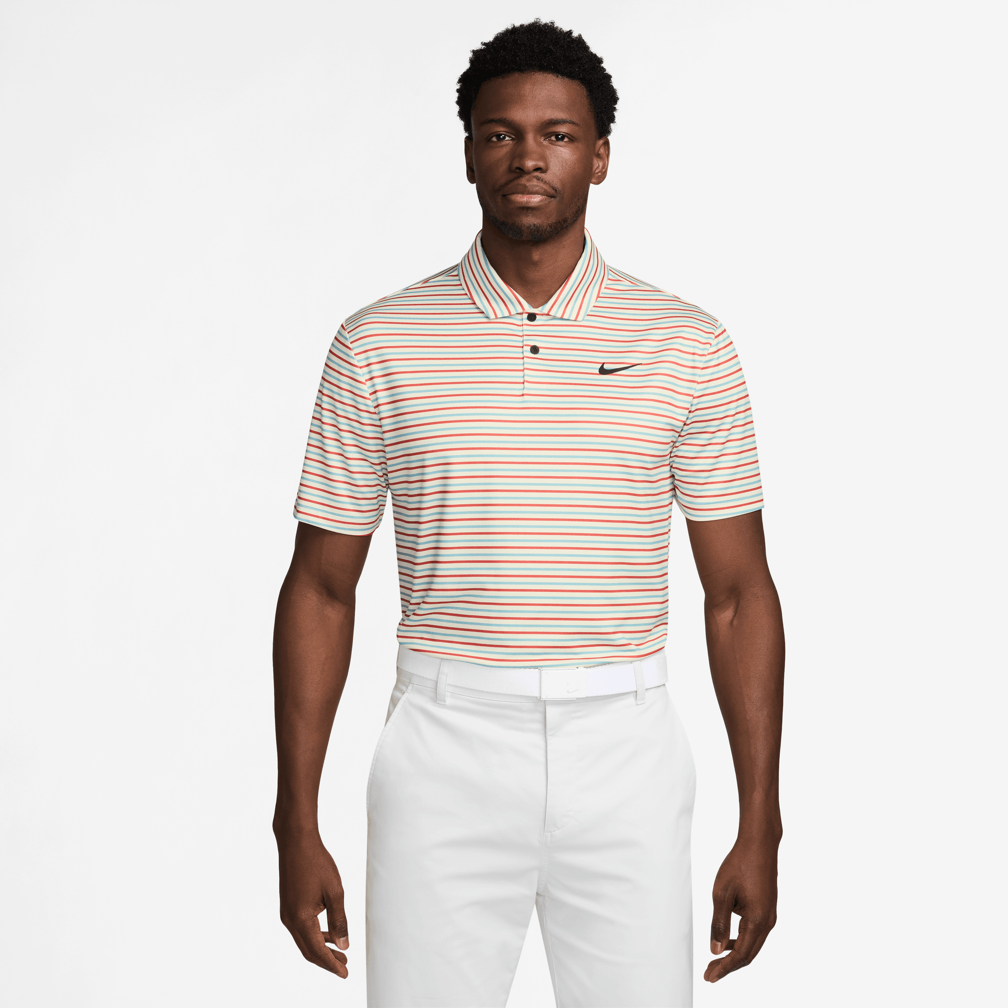 NIKE TOUR MEN'S DRI-FIT STRIPED GOLF POLO