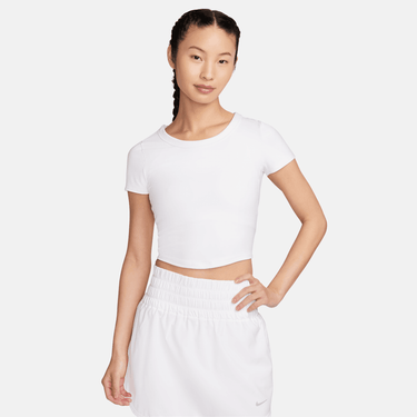 NIKE ONE FITTED WOMEN'S DRI-FIT SHORT-SLEEVE CROPPED TOP