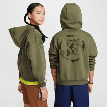 NIKE SB BIG KIDS' OVERSIZED SKATE HOODIE