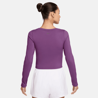 NIKE ONE FITTED WOMEN'S DRI-FIT LONG-SLEEVE CROPPED TOP