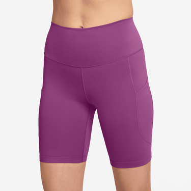 NIKE ONE WOMEN'S HIGH-WAISTED 8" BIKER SHORTS WITH POCKETS