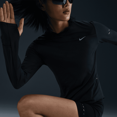 NIKE SWIFT WOMEN'S DRI-FIT UV LONG-SLEEVE CREW-NECK RUNNING TOP