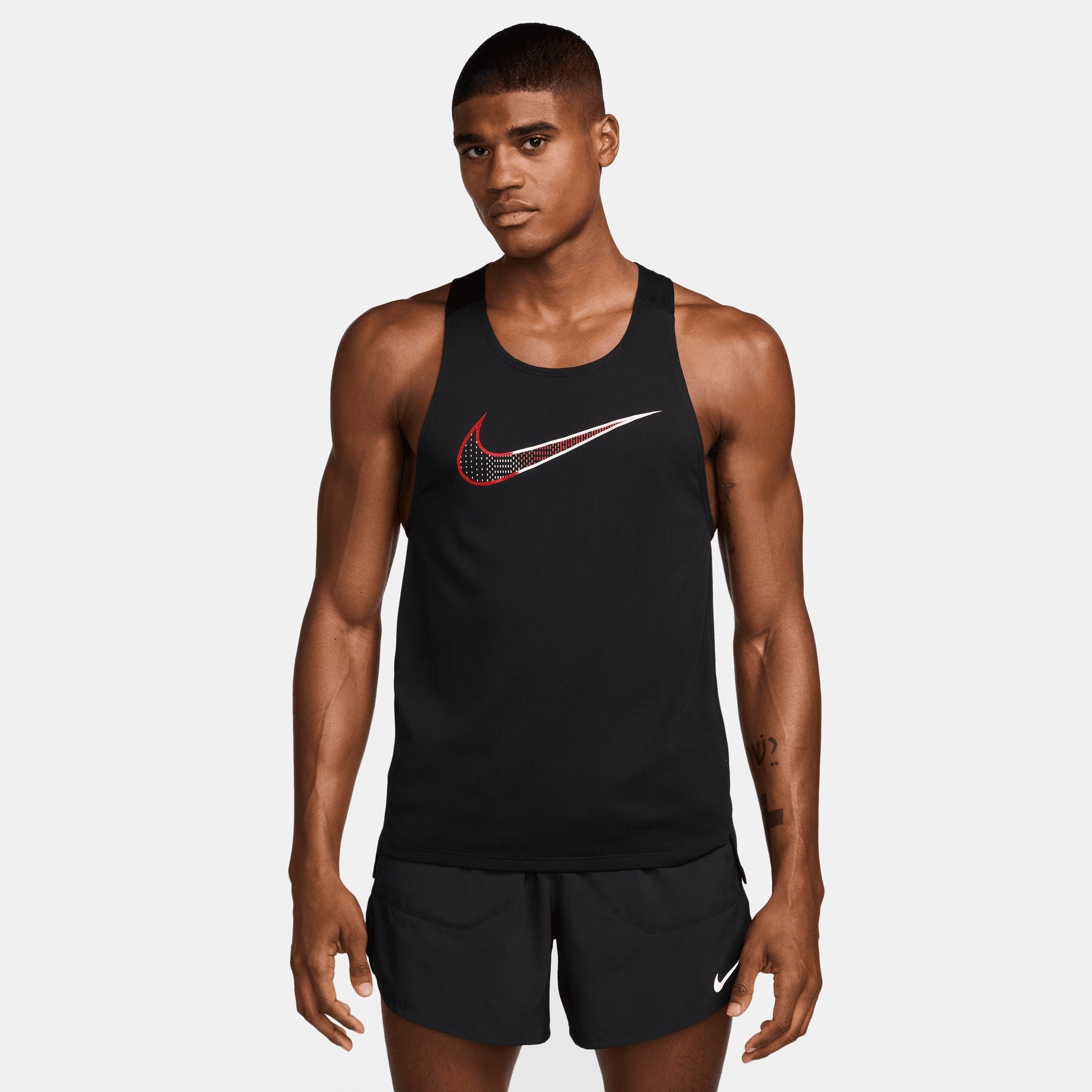 NIKE FAST MEN'S DRI-FIT RUNNING SINGLET BLACK/BRIGHT CRIMSON – TEAM ACCESS