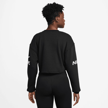 NIKE PRO WOMEN'S DRI-FIT LOOSE CREW-NECK FRENCH TERRY SWEATSHIRT