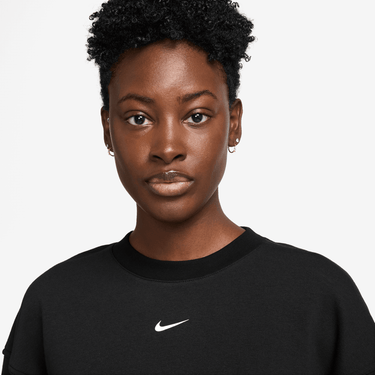 NIKE PRO WOMEN'S DRI-FIT LOOSE CREW-NECK FRENCH TERRY SWEATSHIRT