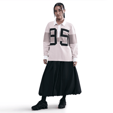 NIKE SPORTSWEAR WOMEN'S LONG-SLEEVE GRAPHIC POLO TOP