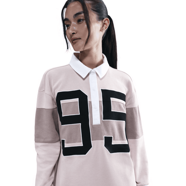 NIKE SPORTSWEAR WOMEN'S LONG-SLEEVE GRAPHIC POLO TOP