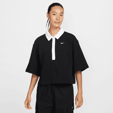 NIKE SPORTSWEAR WOMEN'S OVERSIZED SHORT-SLEEVE POLO TOP