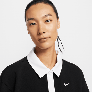 NIKE SPORTSWEAR WOMEN'S OVERSIZED SHORT-SLEEVE POLO TOP