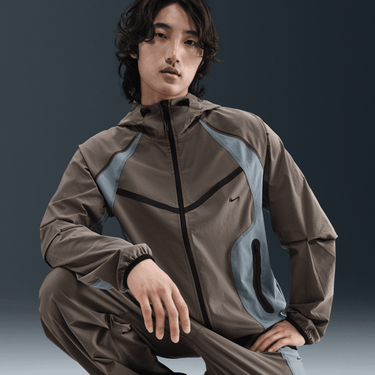 NIKE TECH MEN'S DRI-FIT WOVEN COLOR-BLOCK LOOSE OVERSIZED JACKET