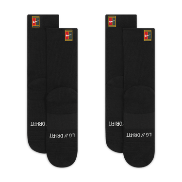 NIKECOURT MULTIPLIER CUSHIONED TENNIS CREW SOCKS (2 PAIRS )