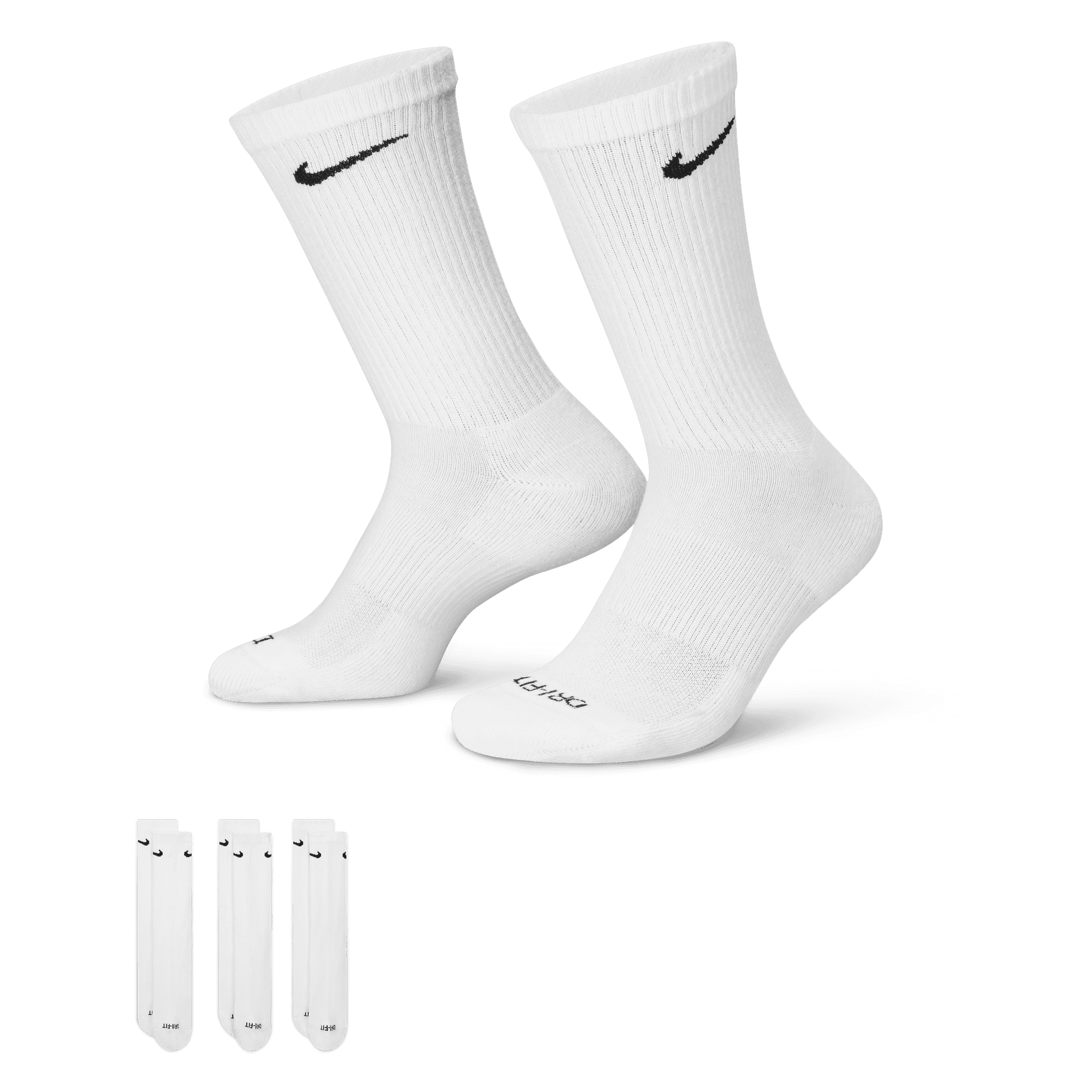 NIKE EVERYDAY PLUS CUSHIONED TRAINING CREW SOCKS  (3 PAIRS)