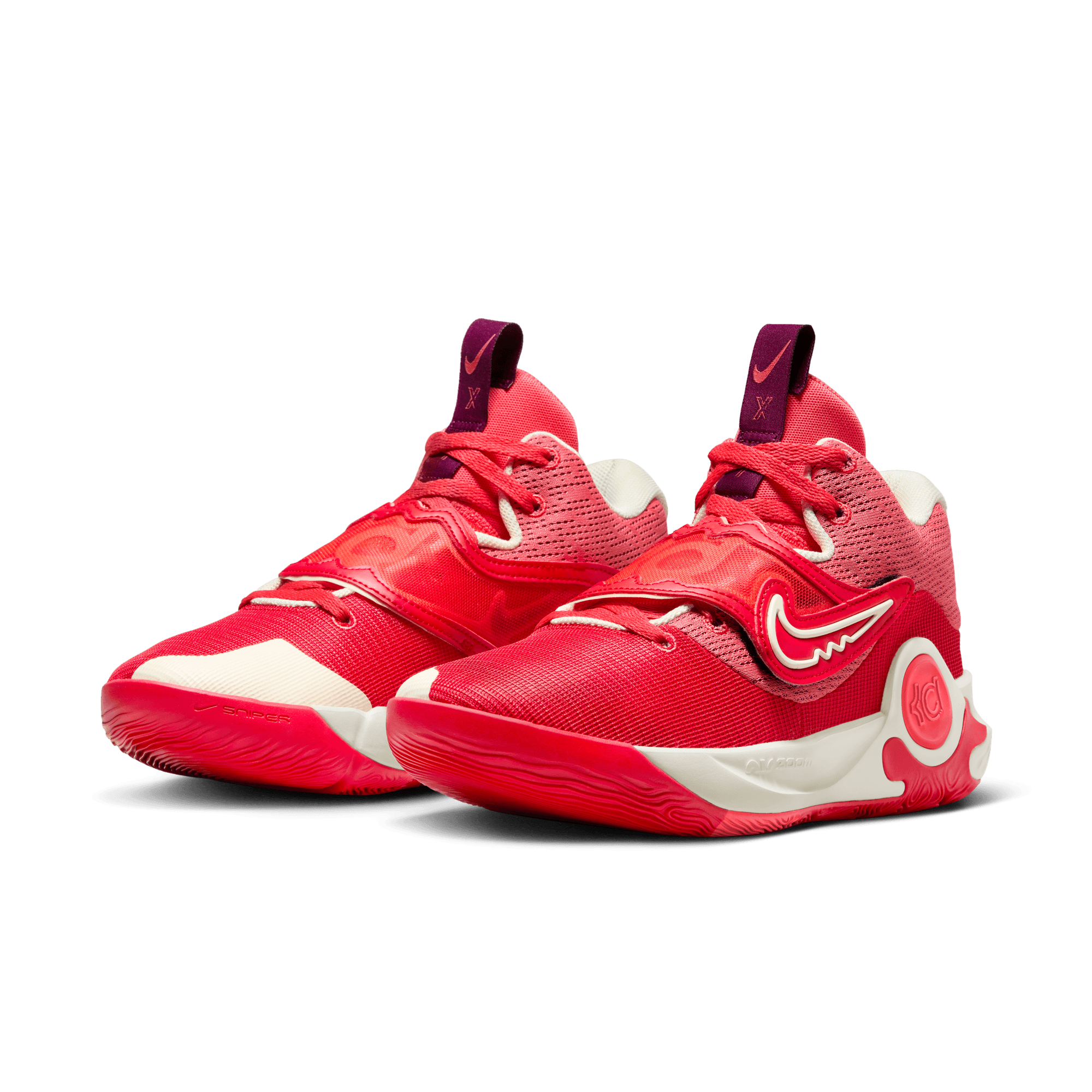 KD TREY 5 X EP BASKETBALL SHOES UNIVERSITY RED/COCONUT MILK-EMBER GLOW ...