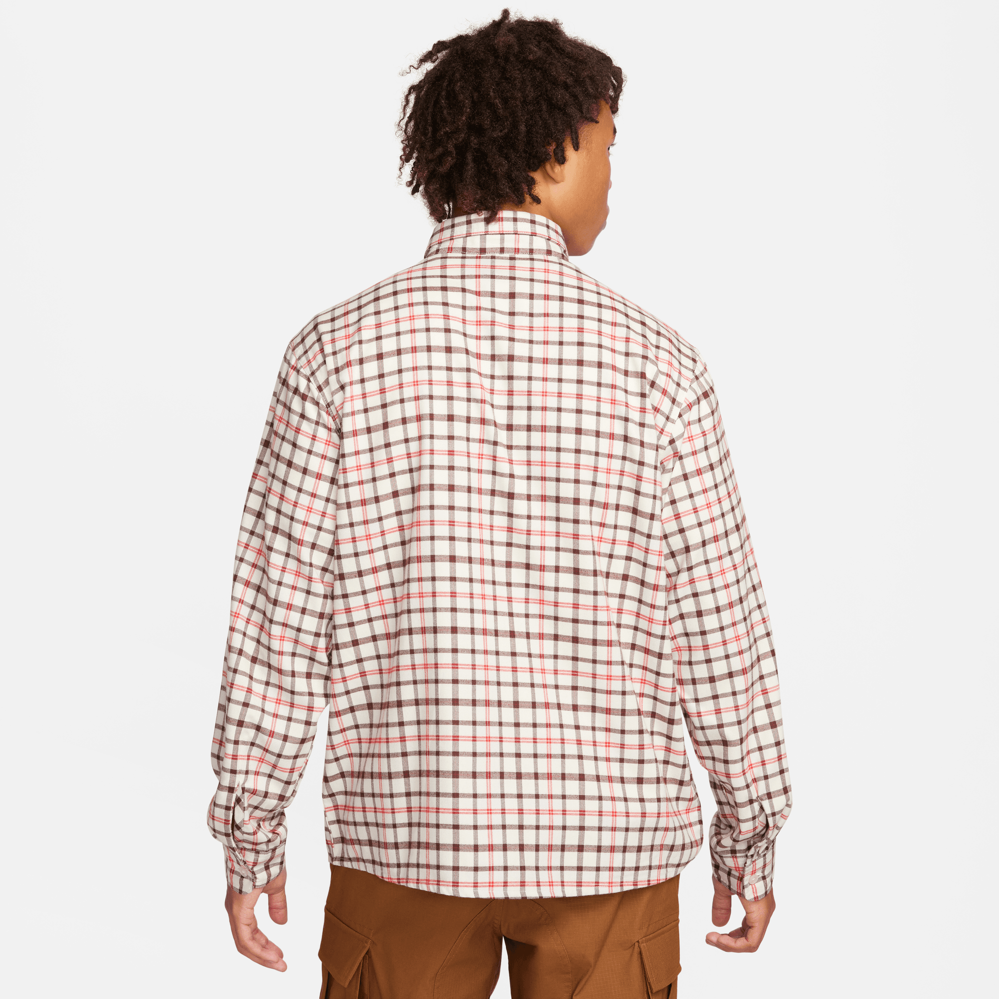 NIKE SB LONG-SLEEVE FLANNEL SKATE BUTTON-UP SHIRT