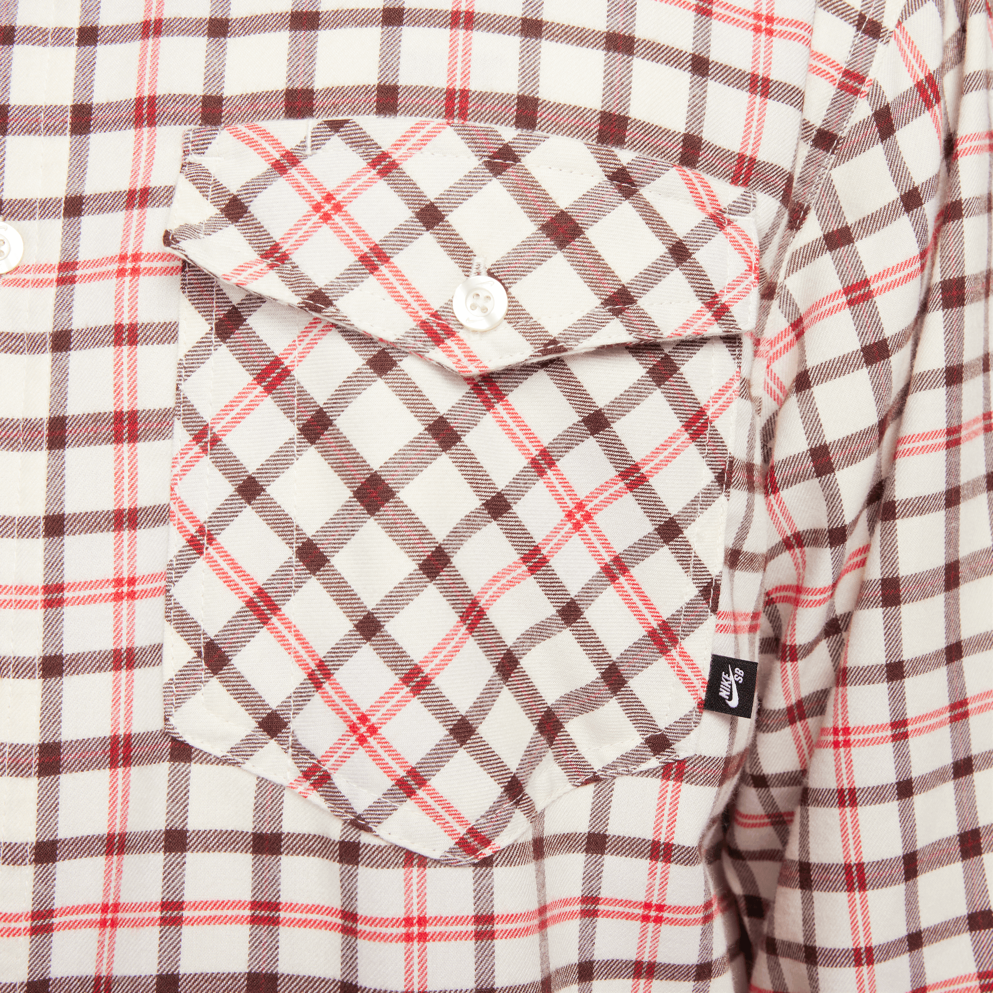 NIKE SB LONG-SLEEVE FLANNEL SKATE BUTTON-UP SHIRT