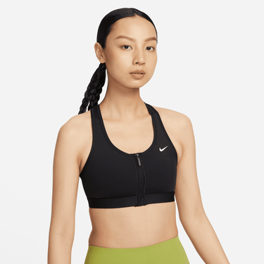 NIKE SWOOSH FRONT ZIP WOMEN'S MEDIUM-SUPPORT PADDED SPORTS BRA