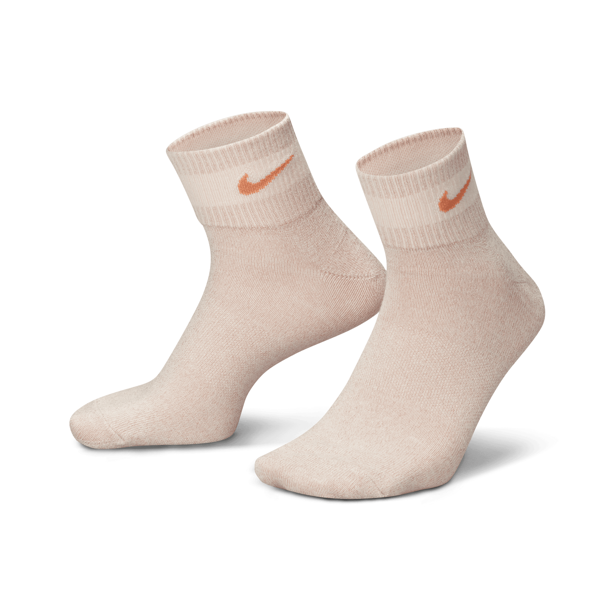 NIKE EVERYDAY ESSENTIALS METALLIC ANKLE SOCKS (1 PAIR) GUAVA ICE ...