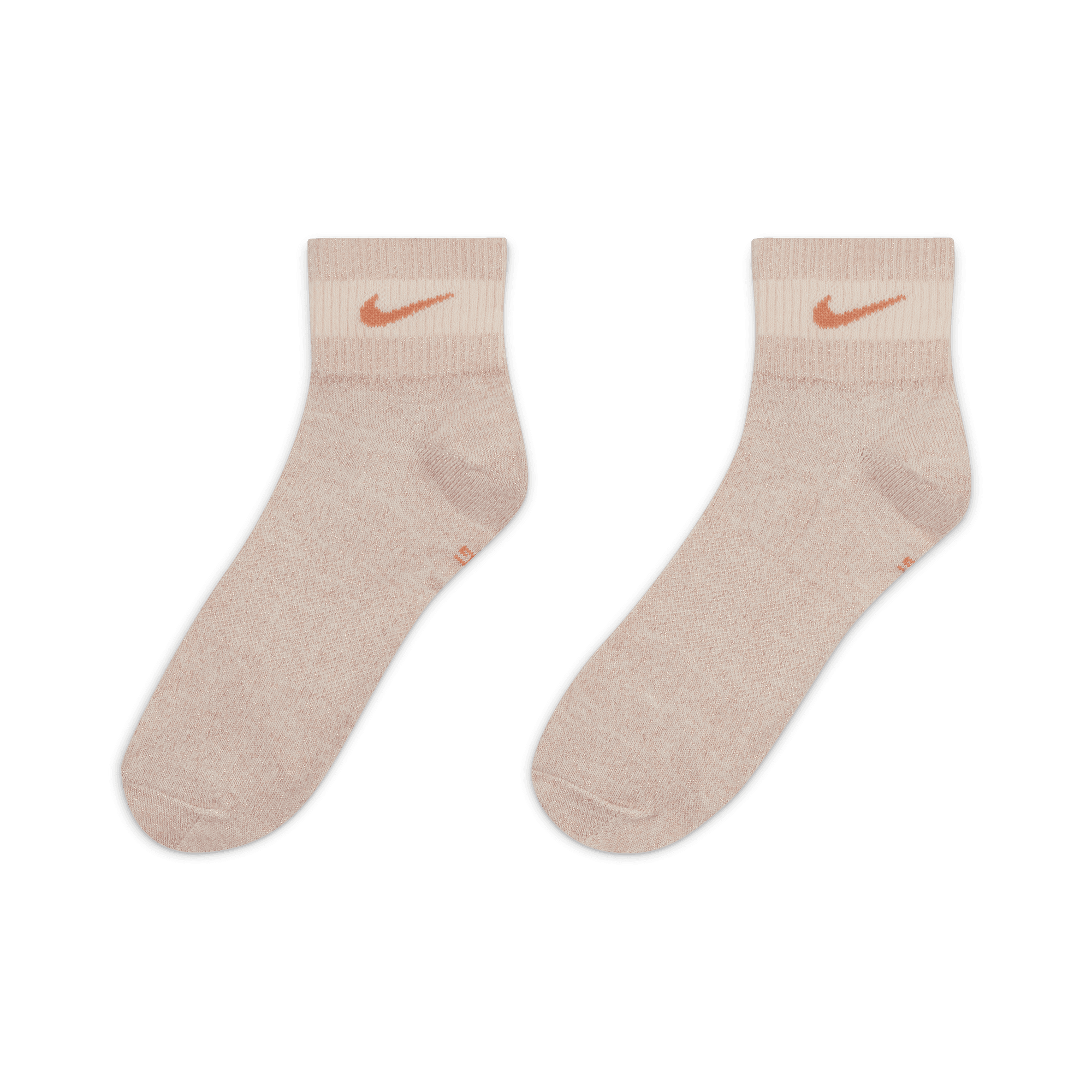 NIKE EVERYDAY ESSENTIALS METALLIC ANKLE SOCKS (1 PAIR) GUAVA ICE ...